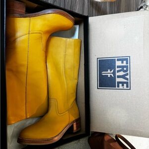 Frye Mustard Leather Boots